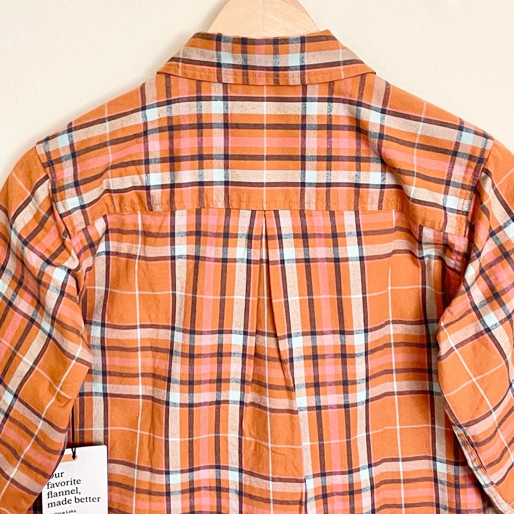 NEW REI Heritage Wallace Lake Flannel Shirt Sunset Spice Women’s size XS - Picture 10 of 11
